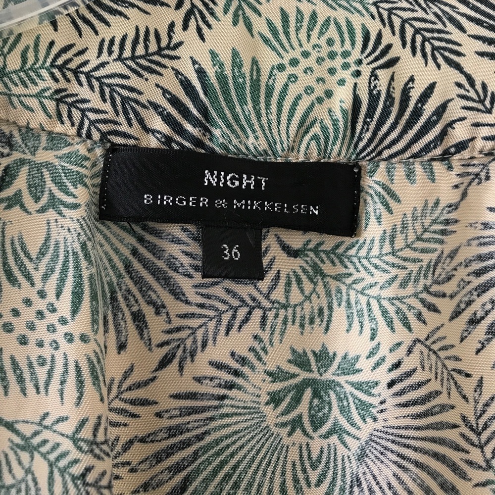 Anthropologie Mint Green and Cream Floral Wrap Dress - Picture 3 of 5
